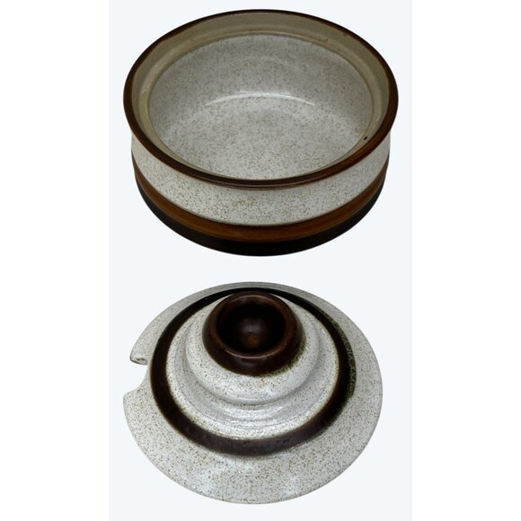 Denby Langley Stoneware Red Rust Potters Wheel Sugar & Creamer Set England - Picture 2 of 9